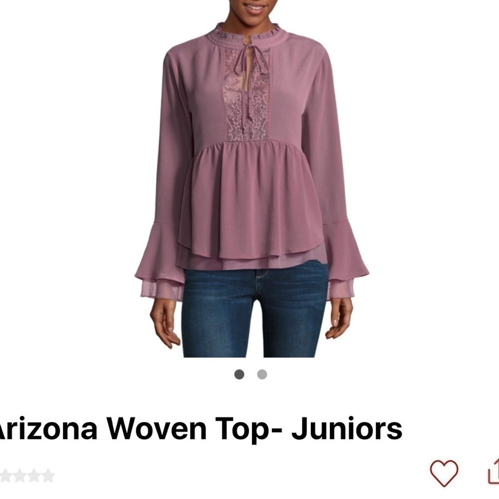 Arizona juniors woven top sz M‎ NWT